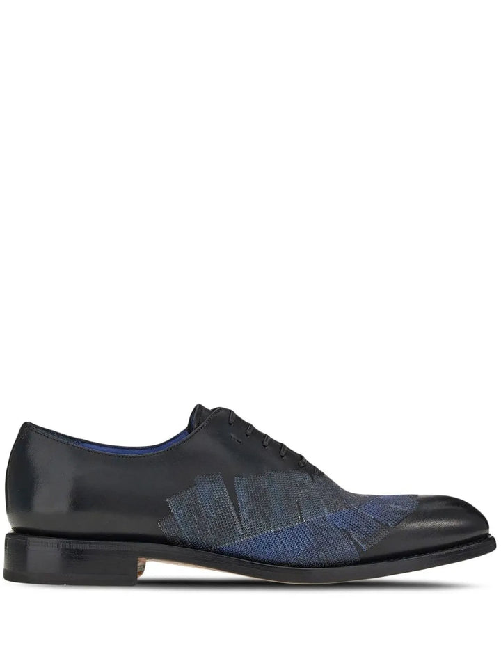 Ferragamo Embroidered Oxford-Shoes in BLUE
