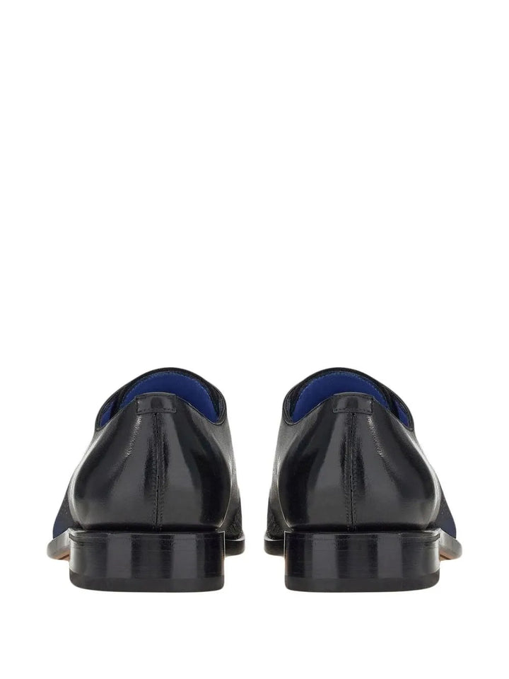 Ferragamo Embroidered Oxford-Shoes in BLUE