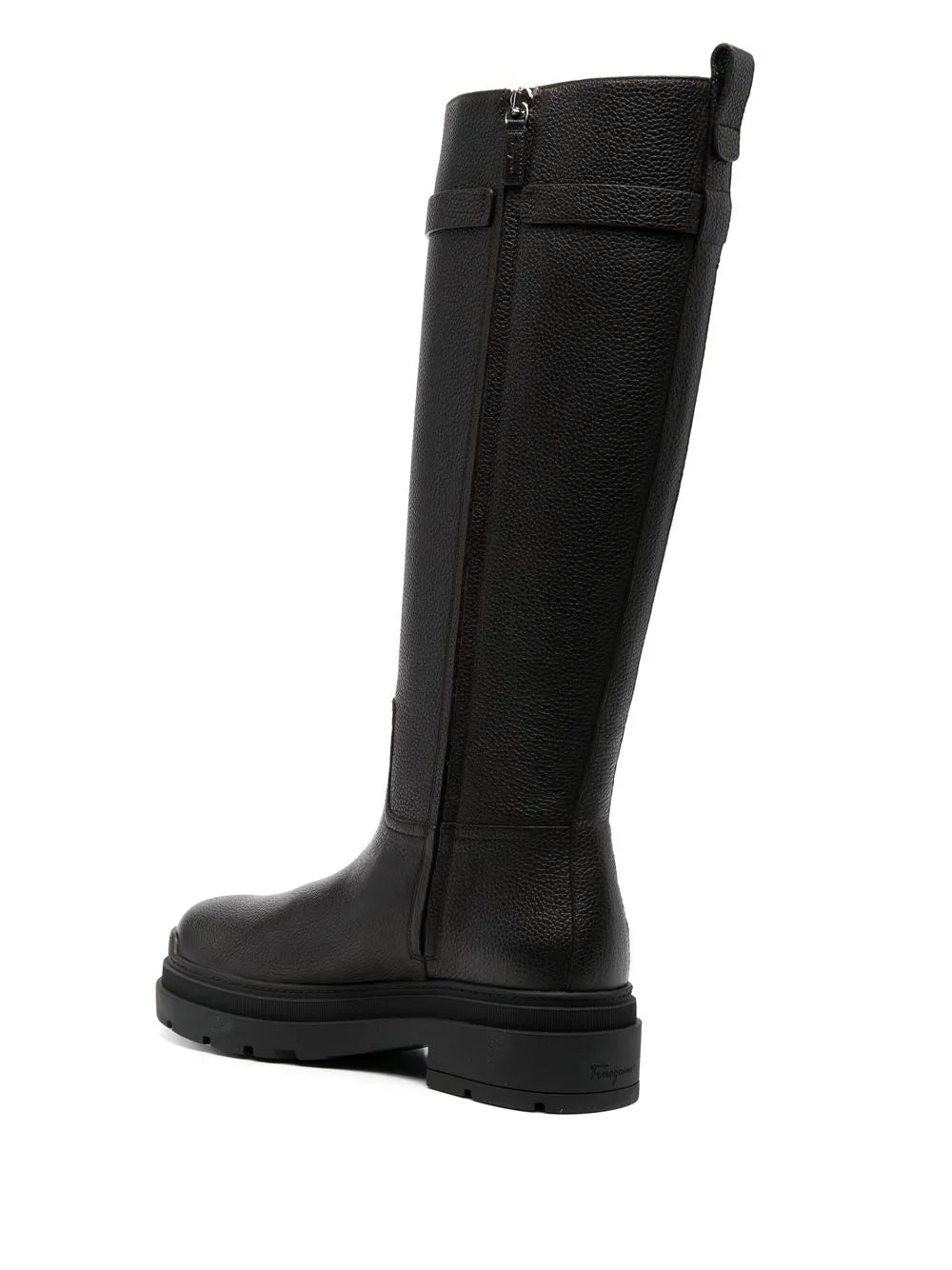 Ferragamo Ryder Knee-Length Leather Boots