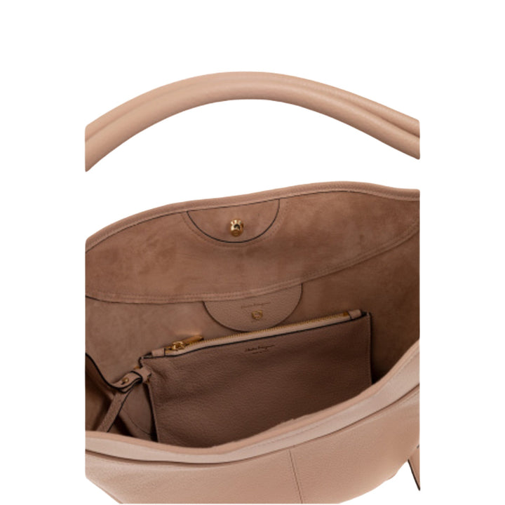 Ferragamo Glam Hobo Handbag Beige