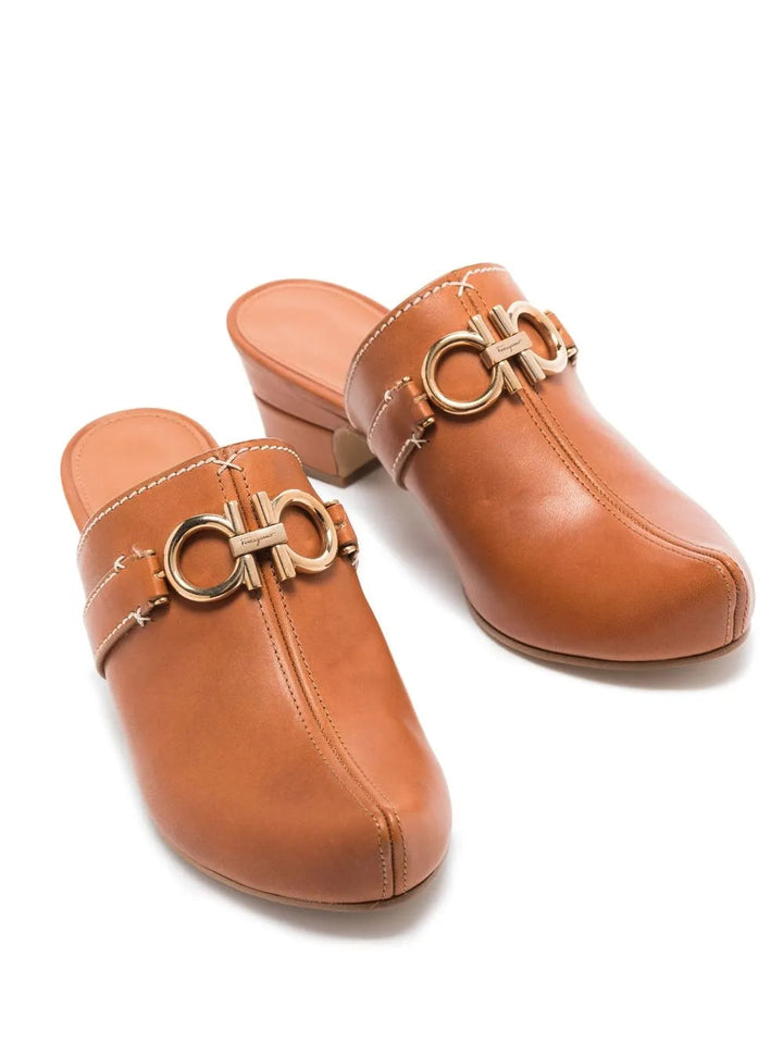 Ferragamo Gancini Slip-On Mules