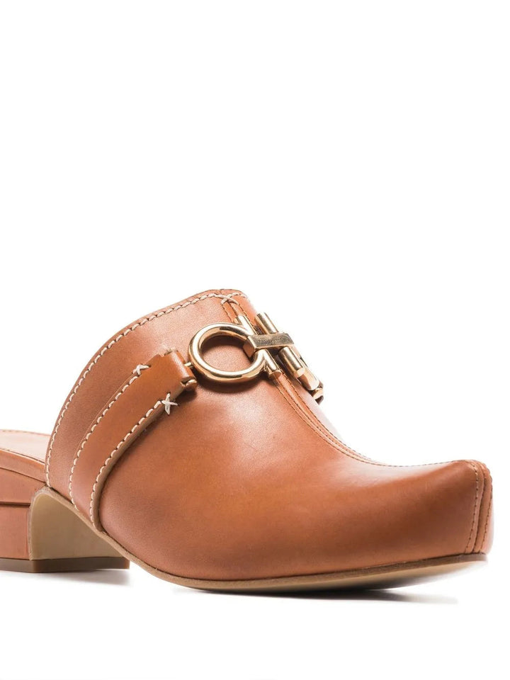 Ferragamo Gancini Slip-On Mules