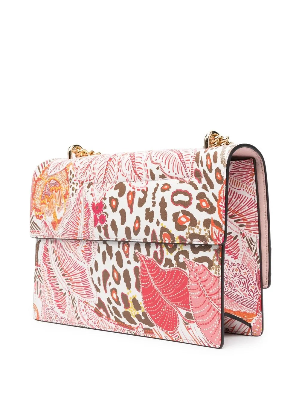 Ferragamo Vara Floral-Print Leather Satchel Bag