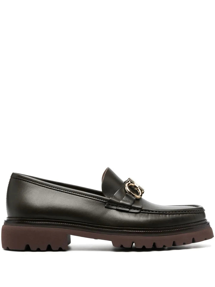 Ferragamo Gancini Chunky Leather Loafers