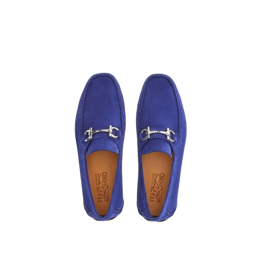 Ferragamo Parigi Eco Men's Driving Loafers Blue