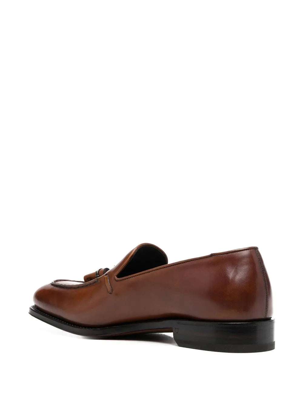 Ferragamo Tassel-Detail Leather Loafers in BROWN