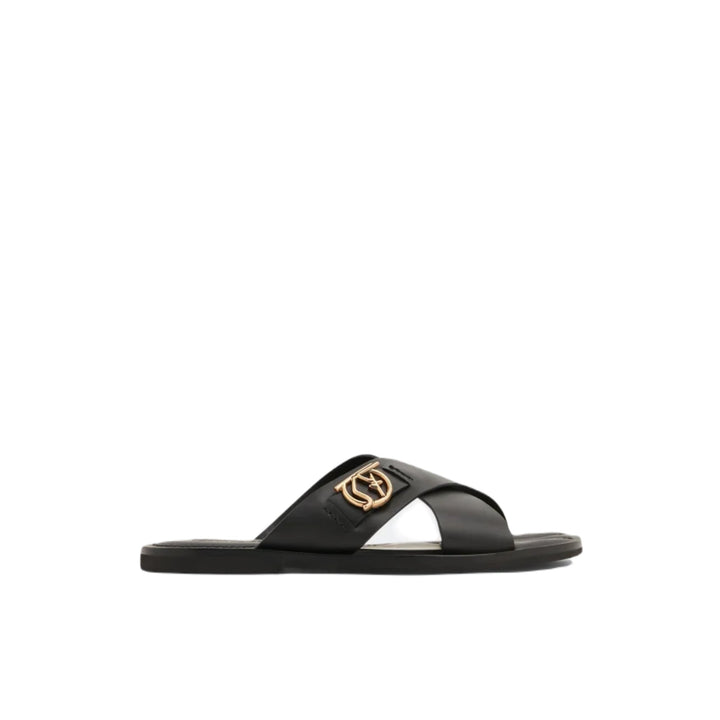 Sandalias negras para hombre Logan de Ferragamo