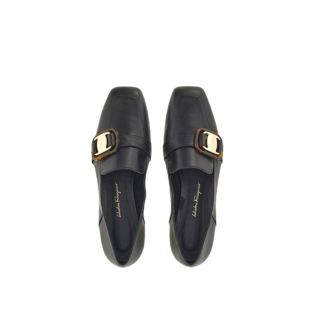 Ferragamo Wang 10 Women's Loafers Black