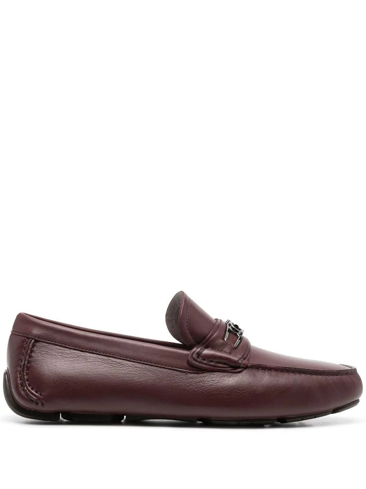 Ferragamo Gancini-Buckle Leather Loafers