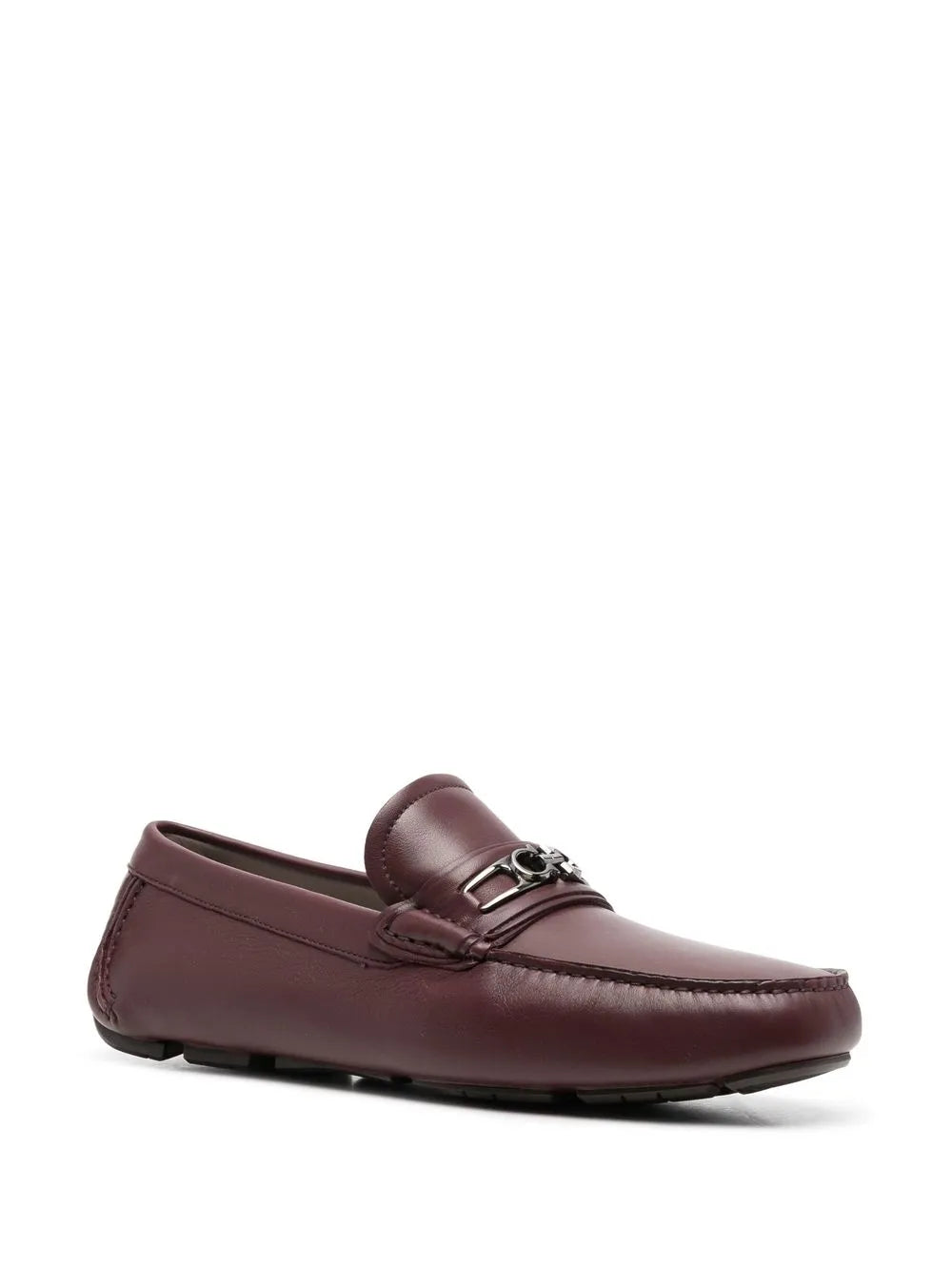 Ferragamo Gancini-Buckle Leather Loafers