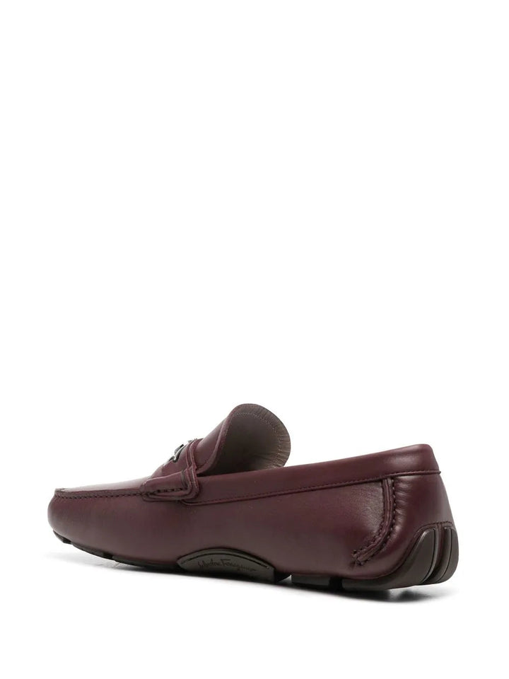 Ferragamo Gancini-Buckle Leather Loafers