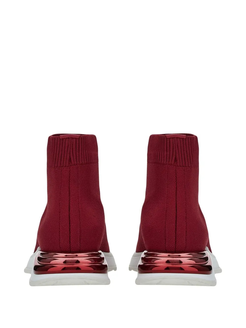 Ferragamo Logo-Print Slip-On Sneakers in RED