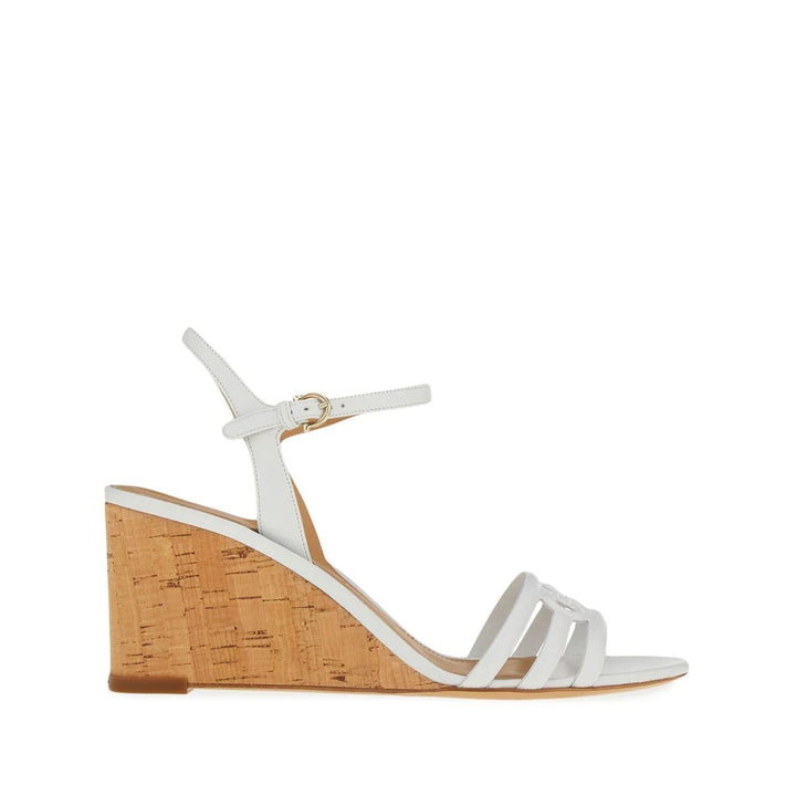 Sandalias de mujer Ferragamo Fieri 70 C marrón y blanco