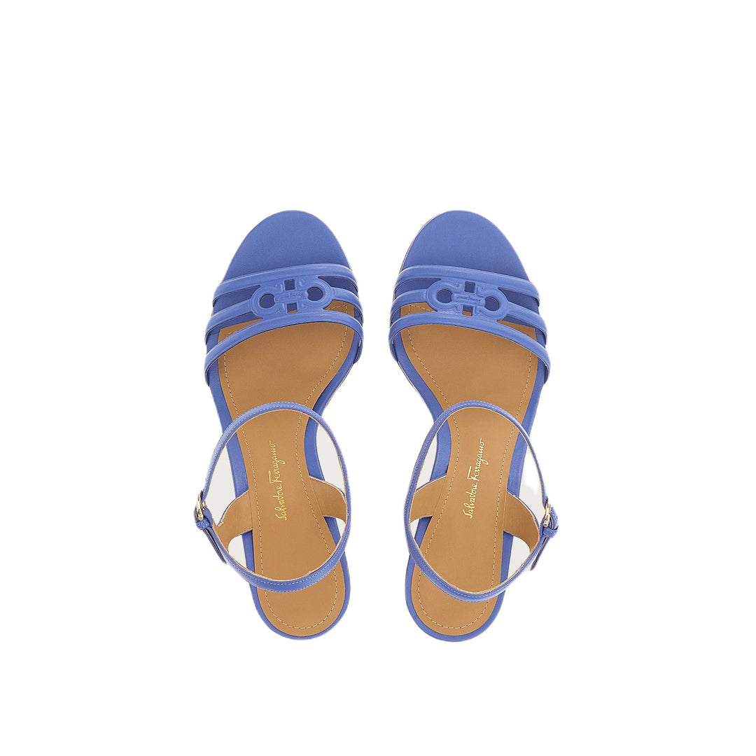 Sandalias de mujer Ferragamo Fieri 70 C marrón, azul