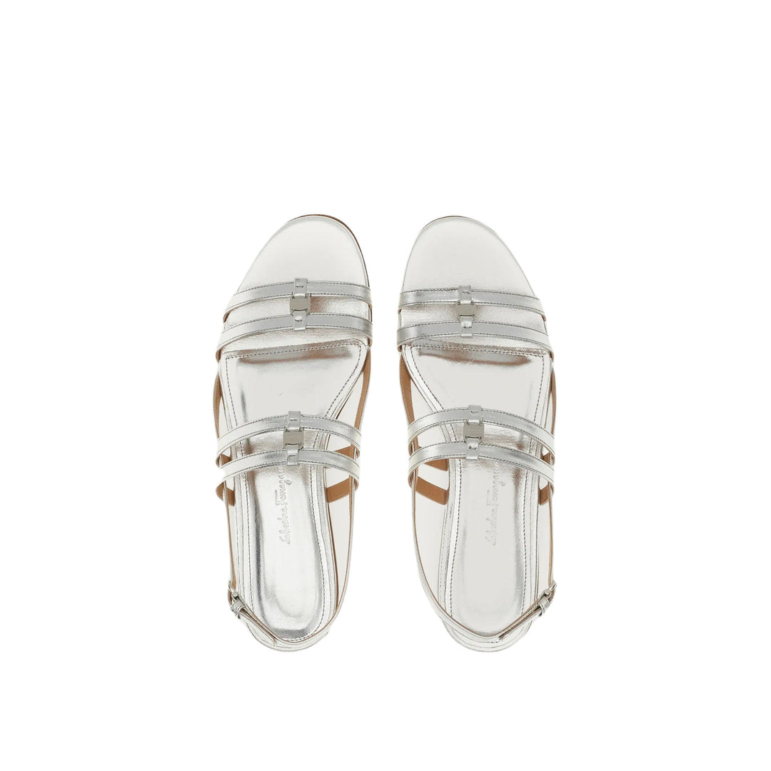 Sandalias de mujer Ferragamo Typa color plata