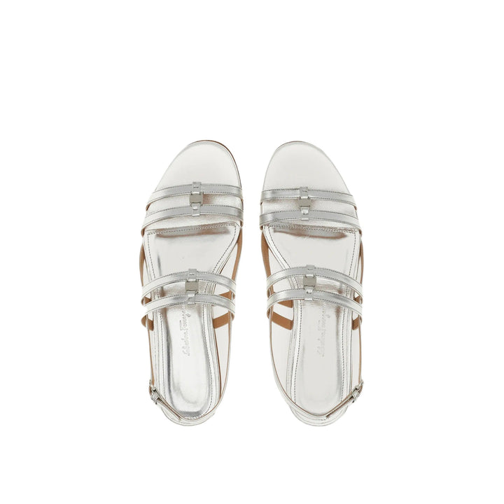 Salvatore Ferragamo - Shoes - Ferragamo Typa Women's Sandals Silver - 8057553887680 - Ask Me Wear