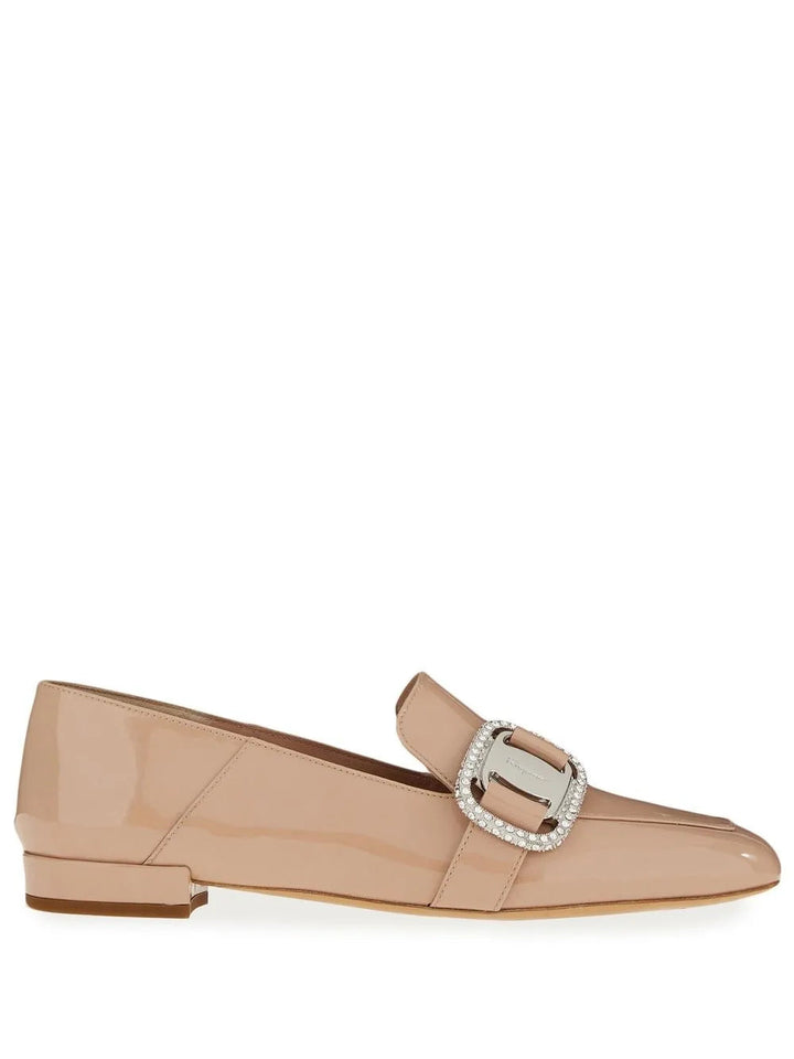Ferragamo Vara Patent-Leather Chain-Loafers