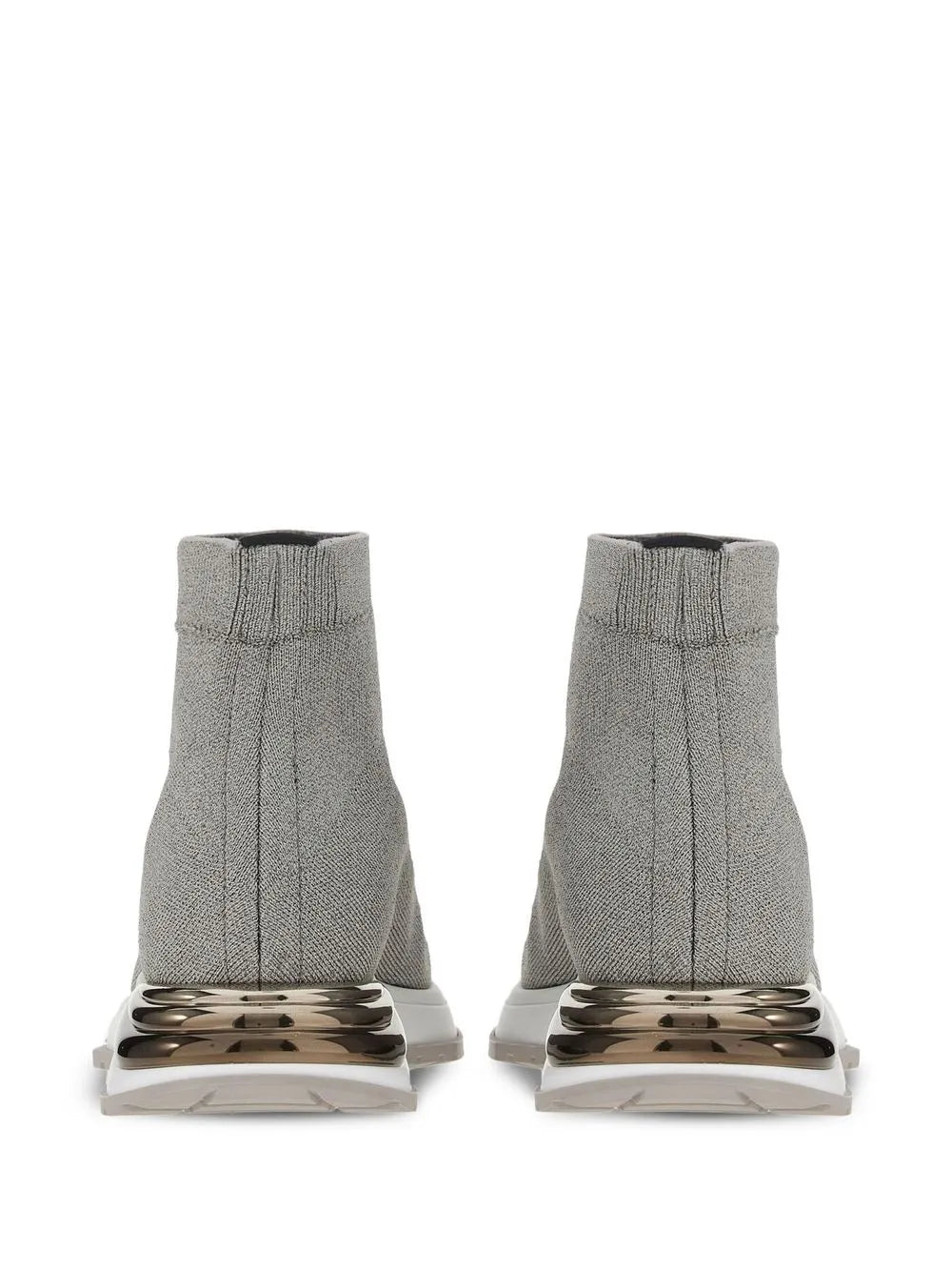 Ferragamo Logo-Print Sock Sneakers in GREY