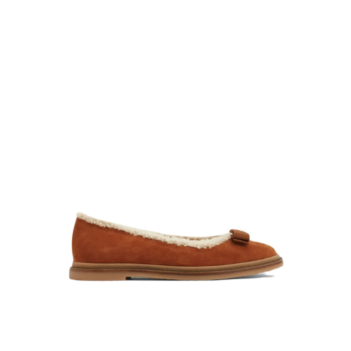 Ferragamo Varina Par F Women's Ballets Brown