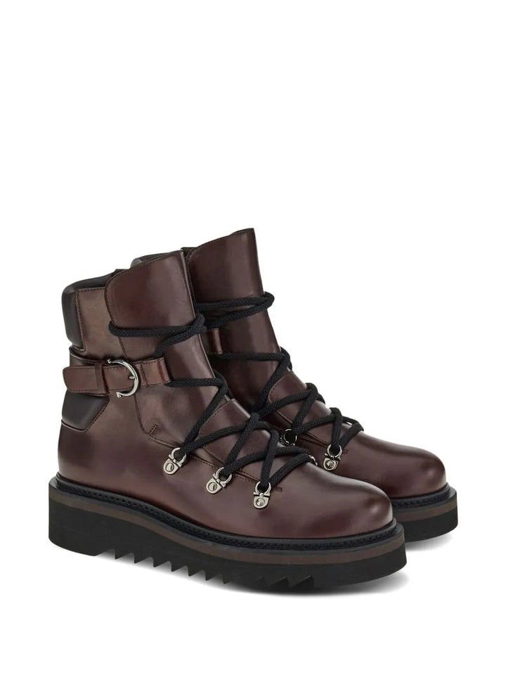 Ferragamo Elimo Lace-Up Boots