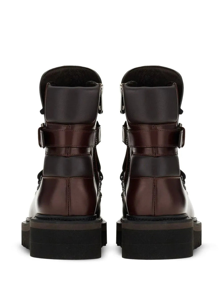 Ferragamo Elimo Lace-Up Boots