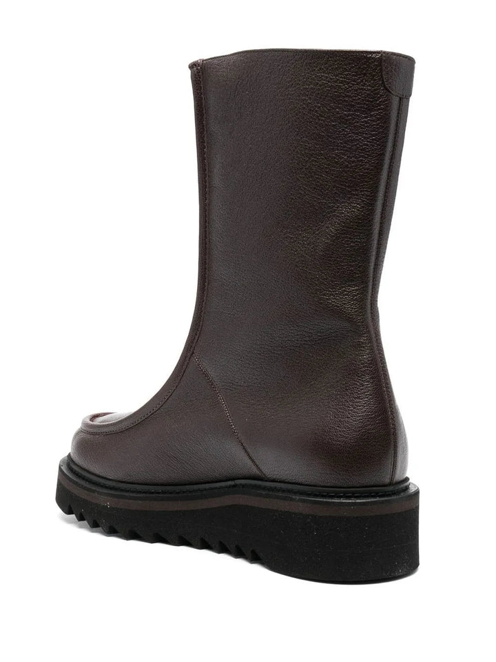 Ferragamo Gancini-Plaque Ankle Boots