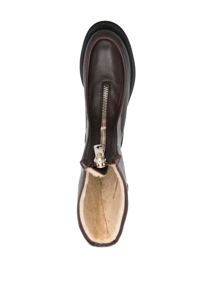 Ferragamo Gancini-Plaque Ankle Boots