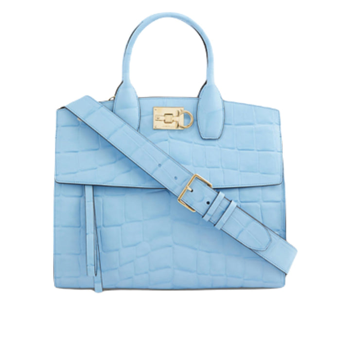 Ferragamo Studio Soft Shoulder Bag Blue