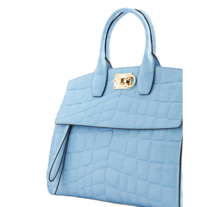 Ferragamo Studio Soft Shoulder Bag Blue