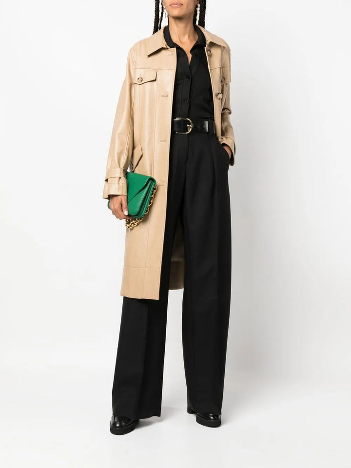 Ferragamo High-waisted Wide-leg Trousers Black
