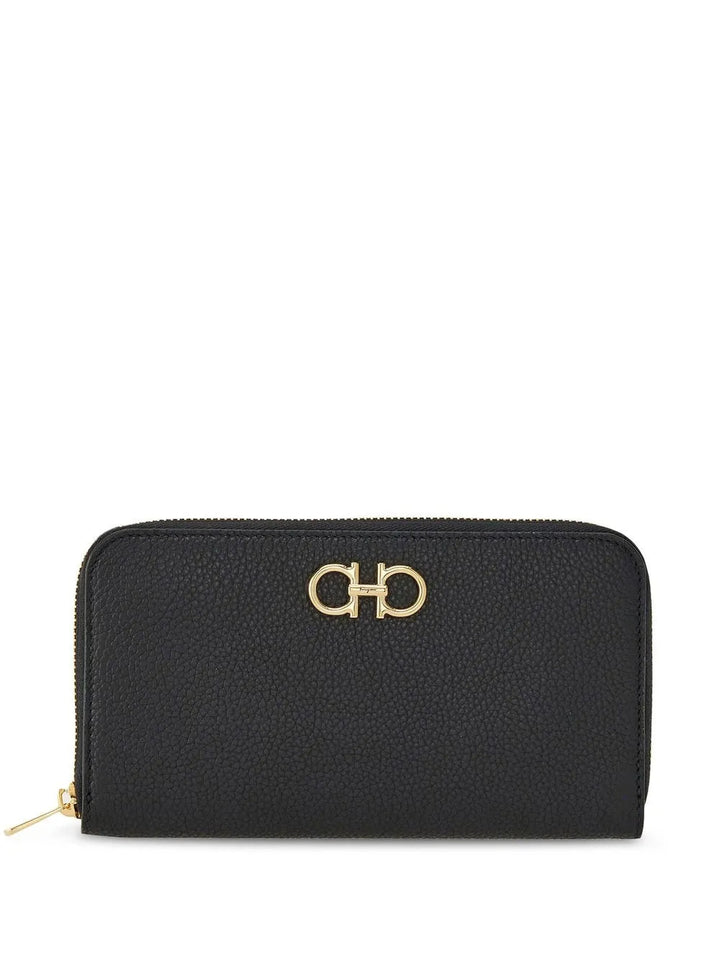 Ferragamo Gancini-Plaque Zip-Up Wallet