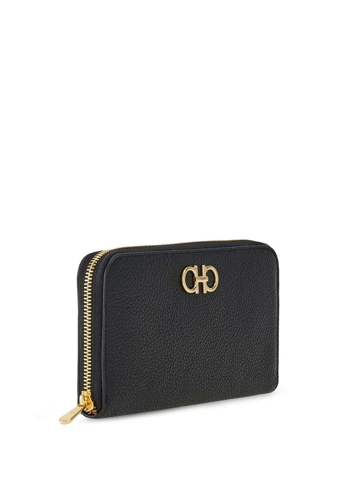 Ferragamo Gancini-Plaque Zip-Up Wallet