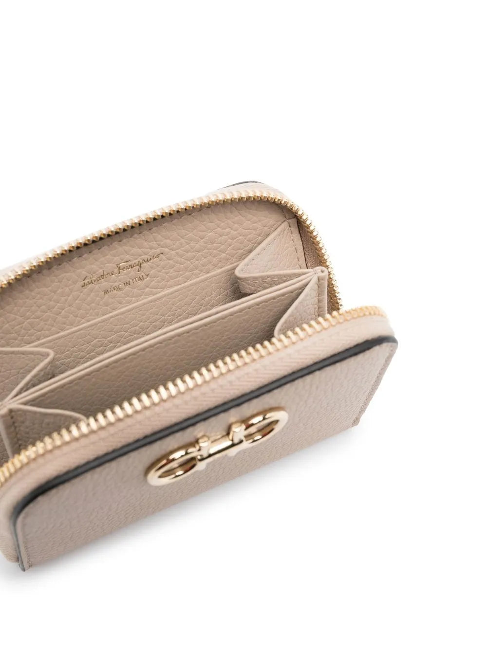 Ferragamo Gancini-Plaque Leather Purse