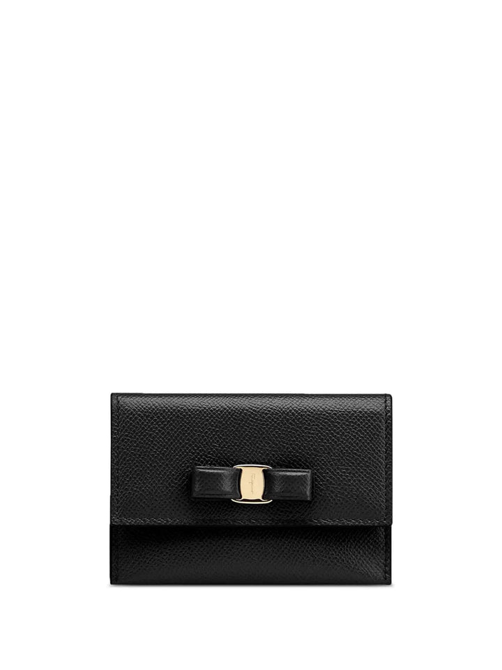 Ferragamo Vara Bow-Detail Leather Wallet