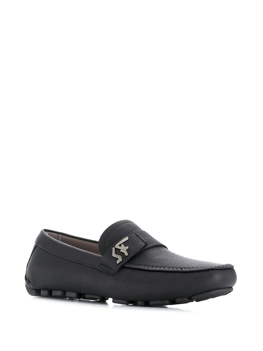 Ferragamo Signature Driver Logo Plaque Loafers