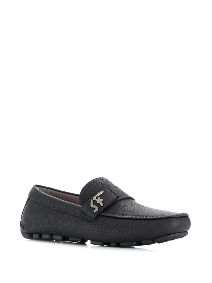 Ferragamo Signature Driver Logo Plaque Loafers
