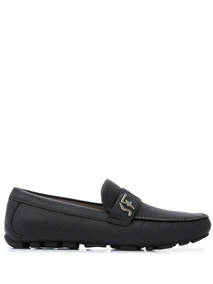 Ferragamo Signature Driver Logo Plaque Loafers