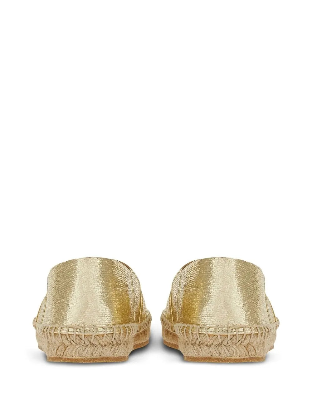 Ferragamo Logo-Embroidered Metallic Espadrilles