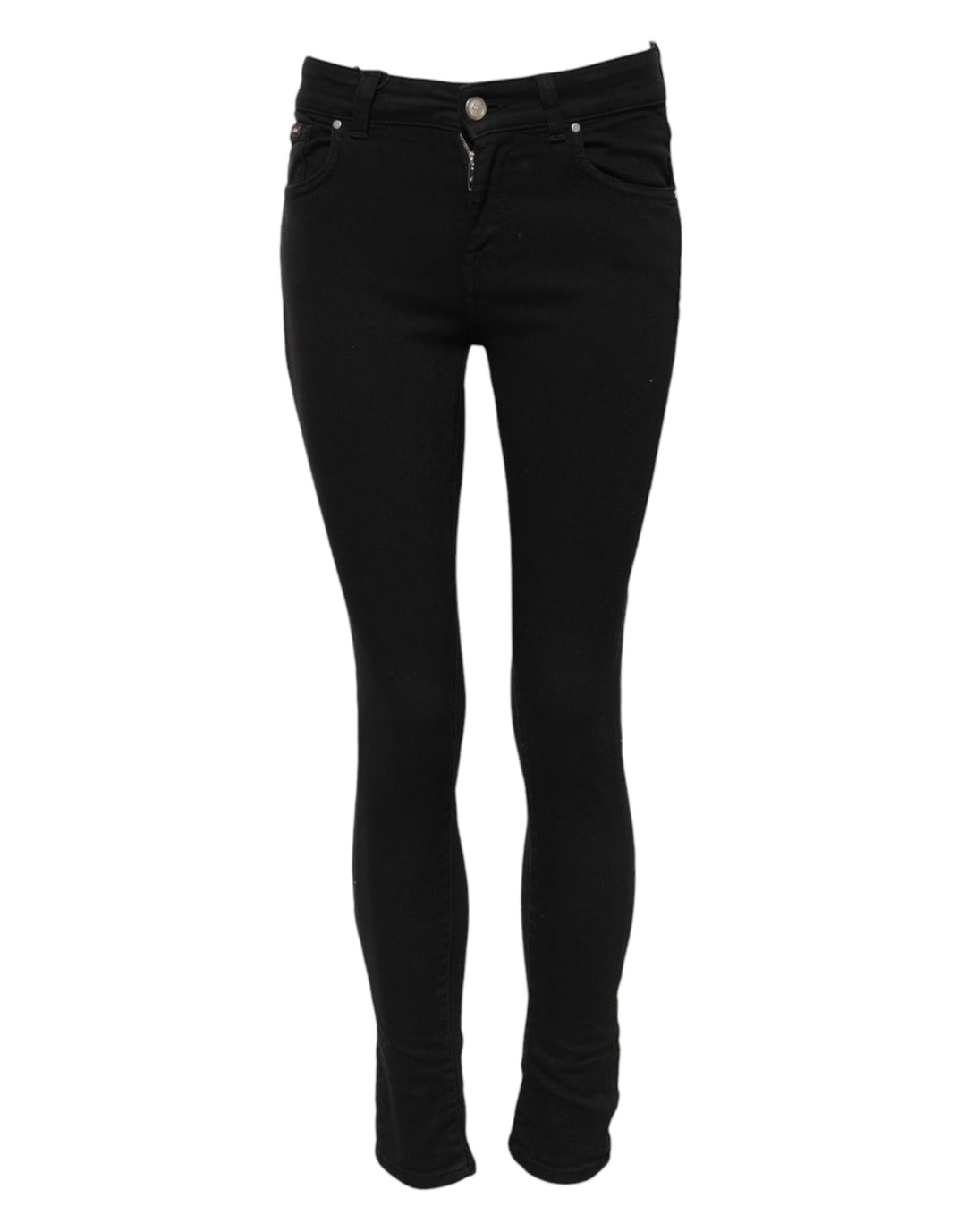 Dolce &amp; Gabbana Sample Sale Dolce &amp; Gabbana Black Cotton Skinny Mid Waist Denim Jeans - | Designer outlet