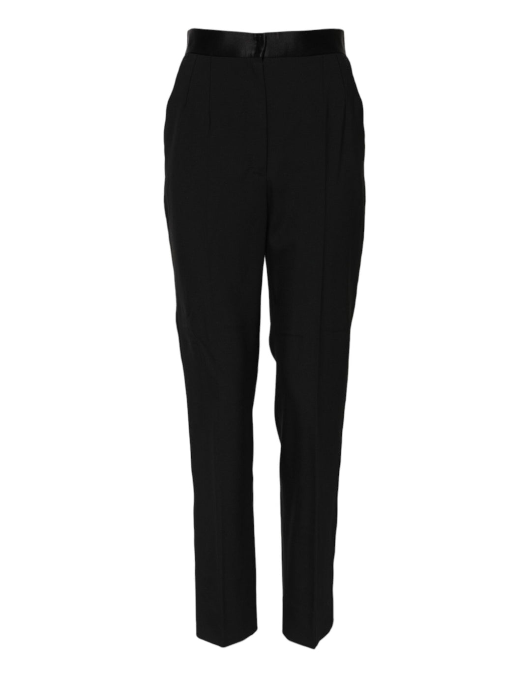 Dolce &amp; Gabbana Sample Sale Dolce &amp; Gabbana Black Wool Tapered High Waist Pants - | Designer outlet