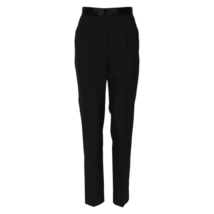 Dolce &amp; Gabbana Sample Sale Dolce &amp; Gabbana Black Wool Tapered High Waist Pants - | Designer outlet