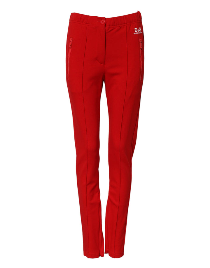 Dolce &amp; Gabbana Sample Sale Dolce &amp; Gabbana Red Mid Waist Slim Fit Pants - | Designer outlet