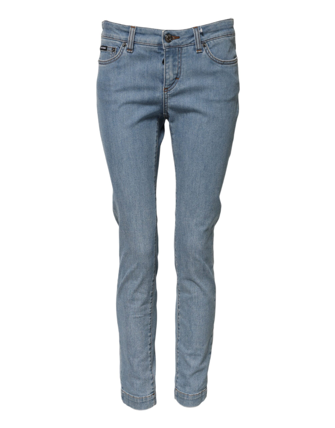 Dolce &amp; Gabbana Sample Sale Dolce &amp; Gabbana Blue Cotton PRETTY MidWaist Skinny Denim Jeans - | Designer outlet