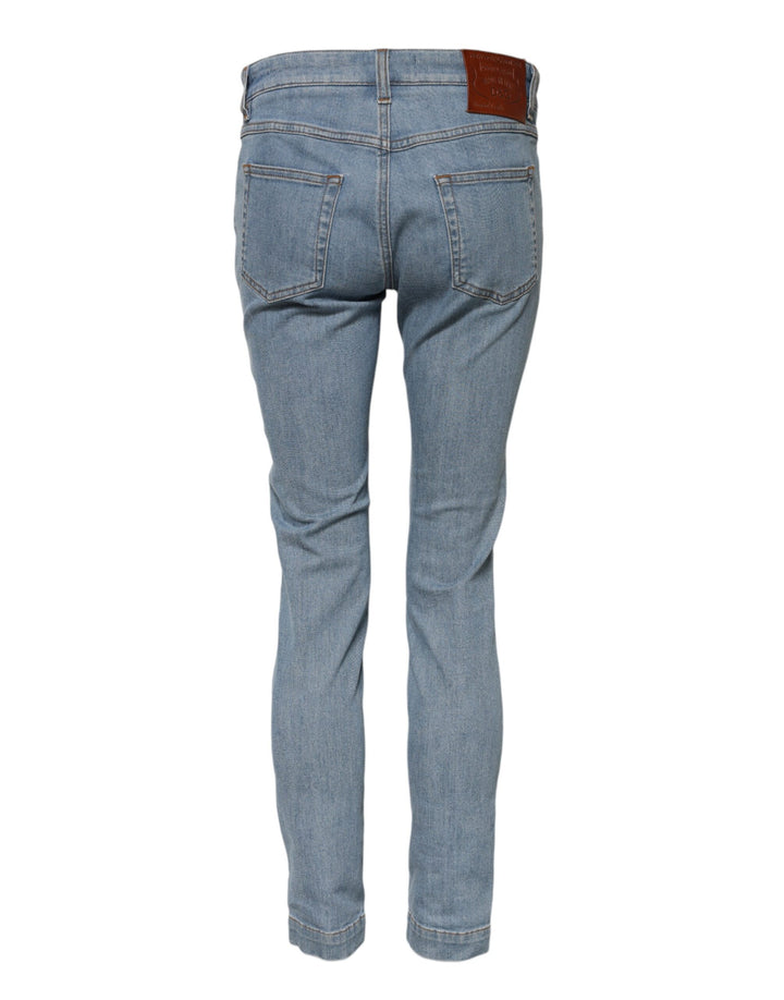 Dolce &amp; Gabbana Sample Sale Dolce &amp; Gabbana Blue Cotton PRETTY MidWaist Skinny Denim Jeans - | Designer outlet