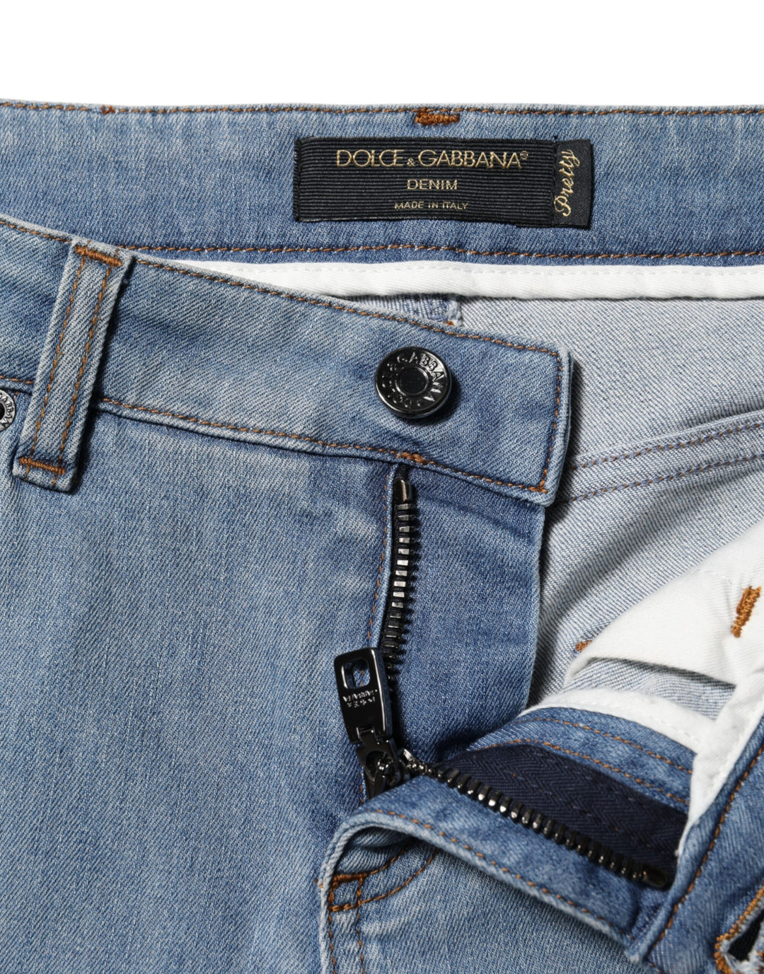 Dolce &amp; Gabbana Blue Cotton PRETTY MidWaist Skinny Denim Jeans by Dolce &amp; Gabbana outlet now on sale