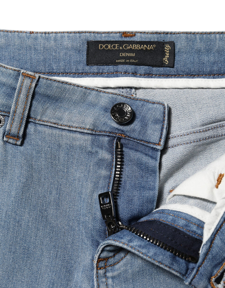Dolce &amp; Gabbana Blue Cotton PRETTY MidWaist Skinny Denim Jeans by Dolce &amp; Gabbana outlet now on sale