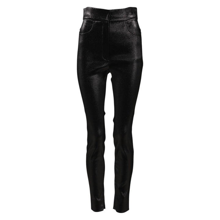 Dolce &amp; Gabbana Sample Sale Dolce &amp; Gabbana Black Cotton Stretch Lurex Thread Skinny Pants - | Designer outlet