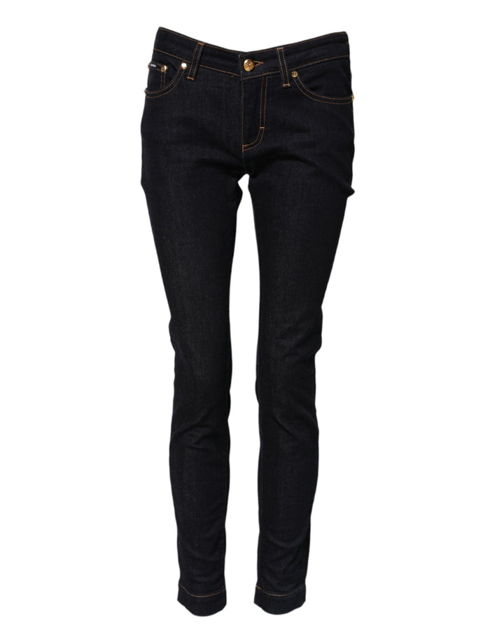 Dolce &amp; Gabbana Sample Sale Dolce &amp; Gabbana Blue Cotton PRETTY LowWaist Skinny Denim Jeans - | Designer outlet