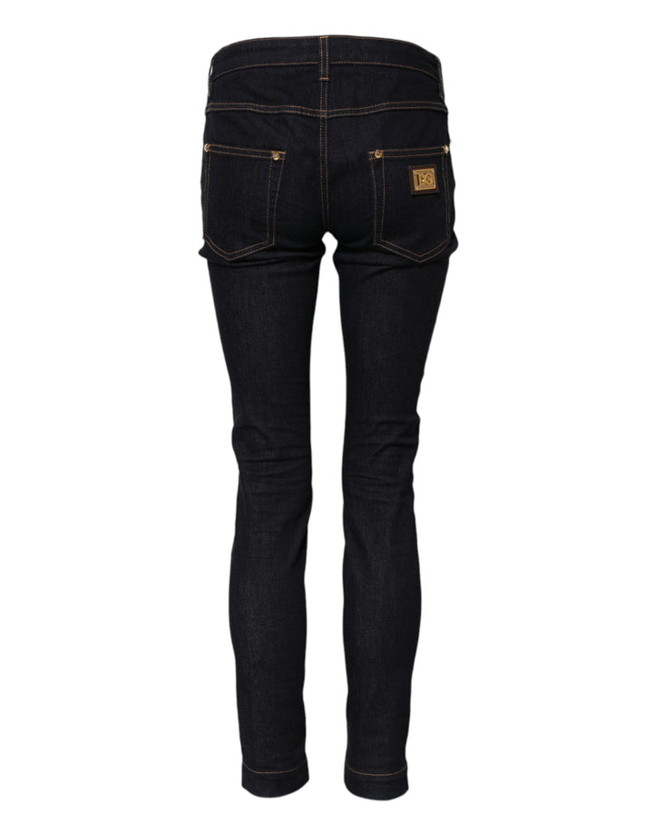 Dolce &amp; Gabbana Sample Sale Dolce &amp; Gabbana Blue Cotton PRETTY LowWaist Skinny Denim Jeans - | Designer outlet