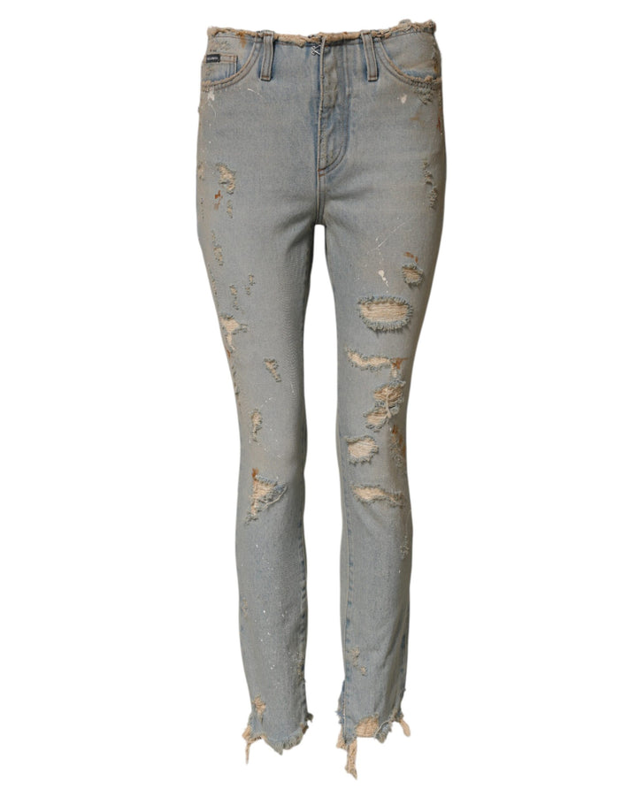 Dolce &amp; Gabbana Sample Sale Dolce &amp; Gabbana Light Blue High Waist Skinny Denim Jeans - | Designer outlet